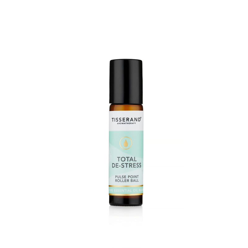 [Australia] - Tisserand Aromatherapy | Total De-Stress | Geranium Pulse Point Aromatherapy Rollerball With Nutmeg & Orange | 100% Pure Essential Oil Blend | 10ml 