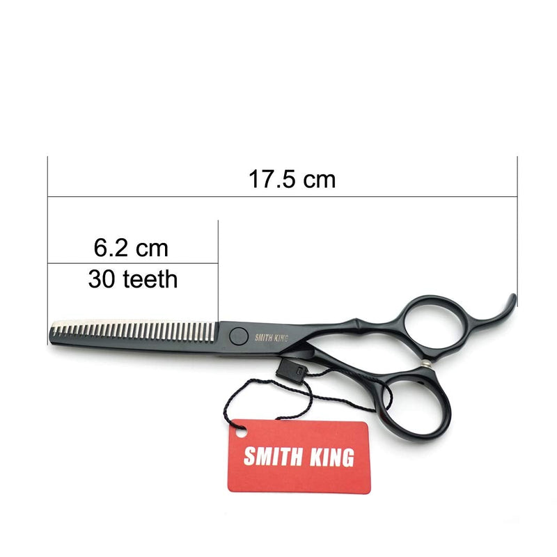 [Australia] - 6.0 inch hair scissors set hair cutting scissors & thinning scissors with razor&comb in 1 set (Black) 