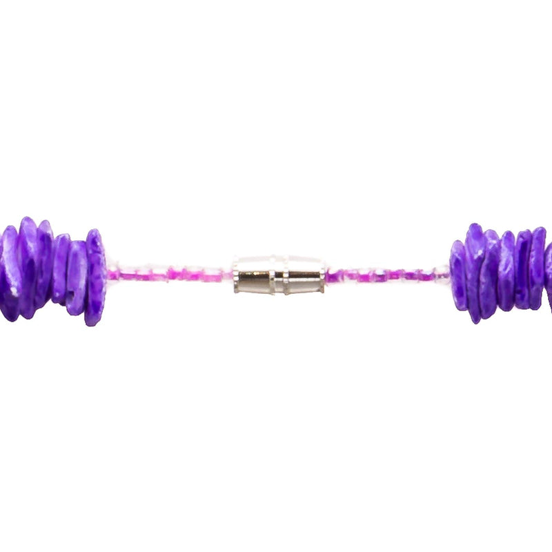 [Australia] - BlueRica 2 Piece Set ~ Purple Puka Chip Shells Necklace & Anklet 