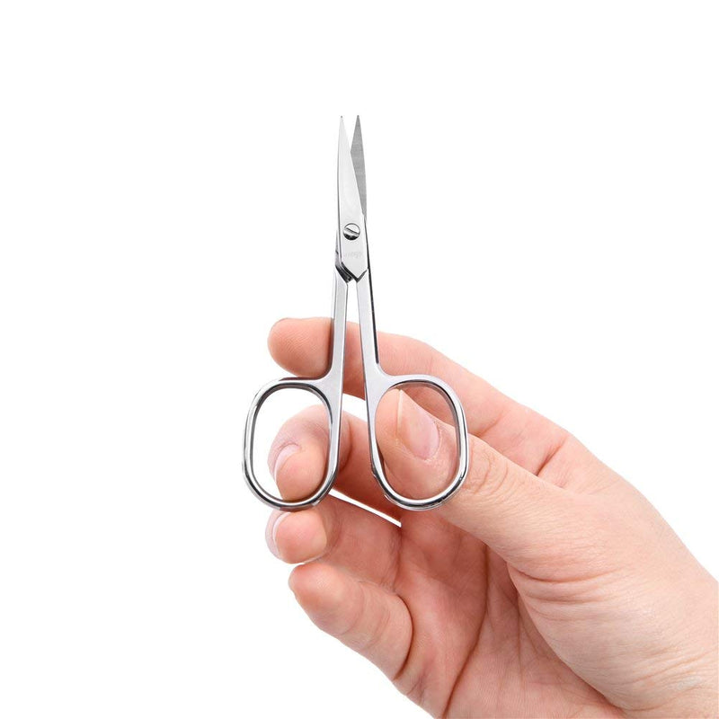 [Australia] - LIVINGO Premium Manicure Scissors Multi-purpose Stainless Steel Cuticle Pedicure Beauty Grooming Kit for Nail, Eyebrow, Eyelash, Dry Skin Curved Blade 3.5 inch 