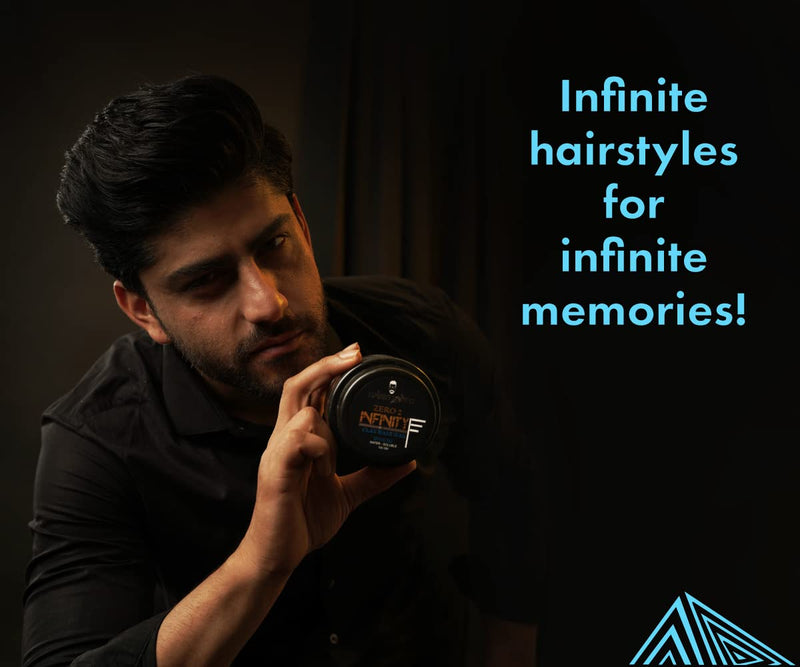 [Australia] - UrbanGabru Zero to Infinity Hair Wax for Men – Hair Clay, Pomade for Strong Hold & High Shine | Water Based Hair Styling Putties & Cream (3.5 Oz) 