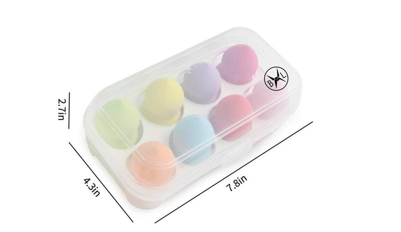 [Australia] - Bennlife 8pcs Makeup Beauty Sponge Set,Gourd Shape with Storage Box (random color) 