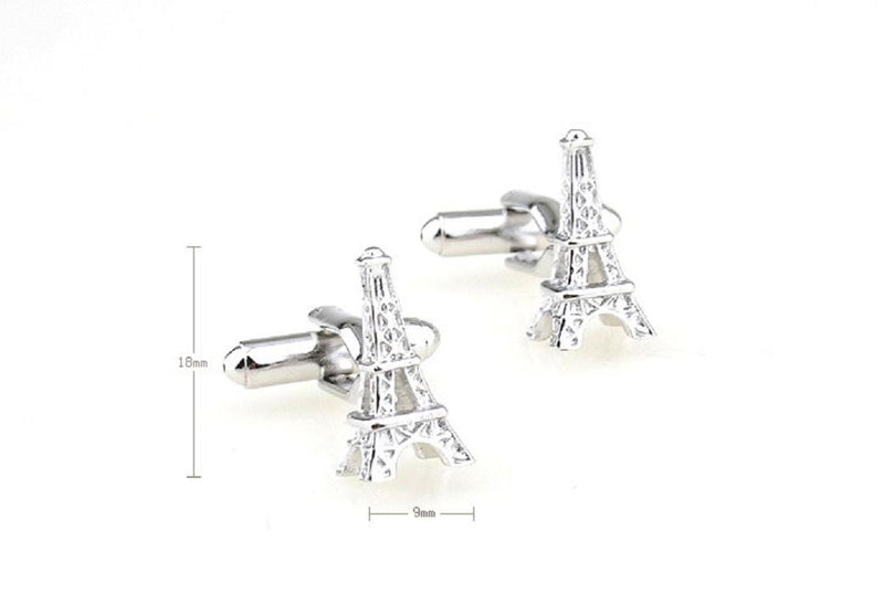 [Australia] - MRCUFF Eiffel Tower Pair France French Cufflinks Presentation Gift Box & Polishing Cloth 