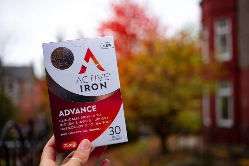 [Australia] - Active Iron Advance 25mg Iron Supplement | Non- Constipating | Clinically Proven to Increase Iron Levels | Fights Tiredness & Fatigue | 30 Daily Capsules 