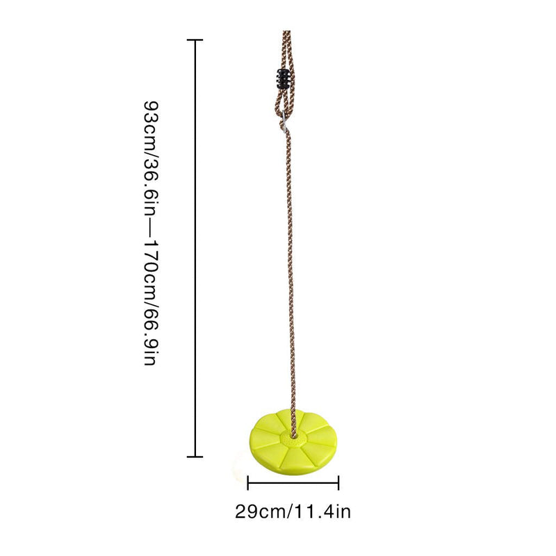 [Australia] - IFOYO Tree Swing Disc, Rope Swing Round Kids Swing Seat Strong Disc Swing for Outdoor Backyard Playground Holds 220lbs/100kg for 3-10 Years Kids Children, Yellow 