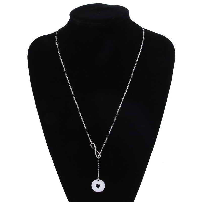 [Australia] - Zuo Bao Mother and Daughters Necklace Set Mother Daughter Lariat Y Necklace Silver-1 Daughter 