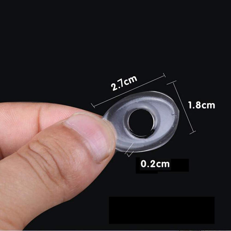 [Australia] - 36 Pieces Clear Gel Oval Foot Corn Rings Gel Cushions Pads Caps Gel Oval Foot Corn Rings Gel Cushions Pads Caps Remover Shoes Sticker Foot Protector Self Adhesive Back Heel Sticker 