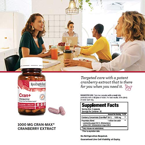 [Australia] - Kyo-Dophilus Cran+ Probiotic, Urinary Tract and Bladder Health*, 60 capsules (Packaging may vary) 
