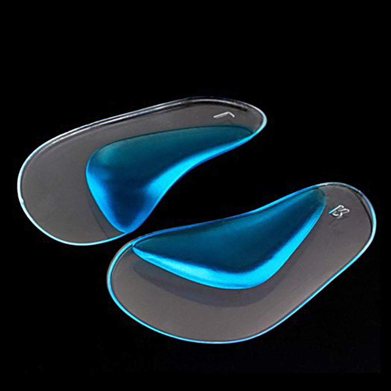 [Australia] - 2 Pairs Gel Arch Support Insoles, Silicone Orthopedic Flat Feet Orthotic Arch Support Insoles Plantar Fasciitis Shoe Arch Support Gel High Heel Inserts Cushion Pads for Women Men (Blue) 2 Pairs 