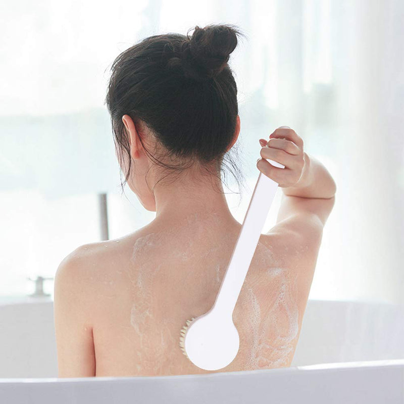 [Australia] - Ithyes Dry Brushing Body Brush Shower Bath Brush Long Handle Gentle Back Skin Scrubber Exfoliate Massage Improve Blood Circulation Cellulite Treatment 