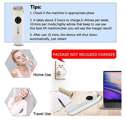 [Australia] - Face Machine for Women Hot Massage for Chin Home Use with USB Rechargeable 4 in 1 Facial Massager 