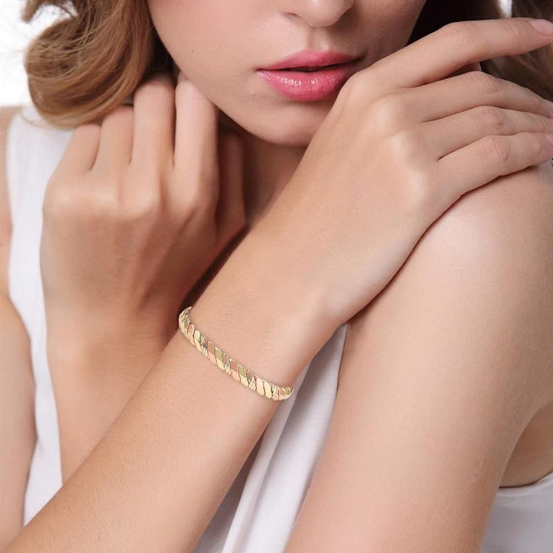 [Australia] - EnerMagiX Copper Magnetic Bracelets for Women Men,99.9% Soild Copper Cuff Bangle Magnetic Bracelet with 2 Strong Magnets,Adjustable Size(CPB-1012) 