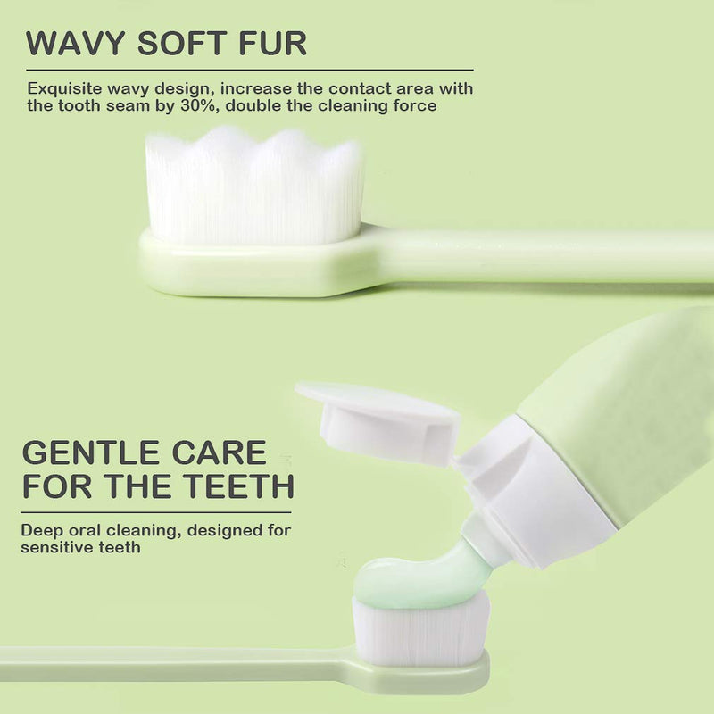[Australia] - EasyHonor Extra Soft Toothbrush for Sensitive Gums, Micro-Nano Manual Toothbrush with 20000 Soft Floss Bristles 6 Packs(White bristles) 6 packs(white bristles) 