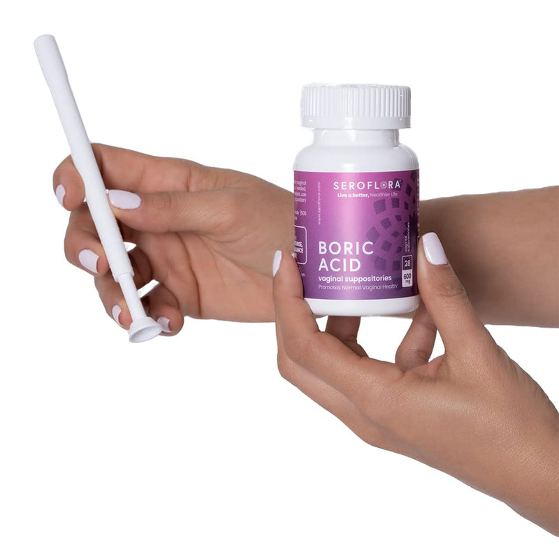 [Australia] - Boric Acid Vaginal Suppositories (28ct) with Disposable Vaginal Suppository Applicators (14ct) and Feminine pH Test Strips (40ct) Support Vaginal Odor, Yeast Infection, Bacterial Vaginosis 