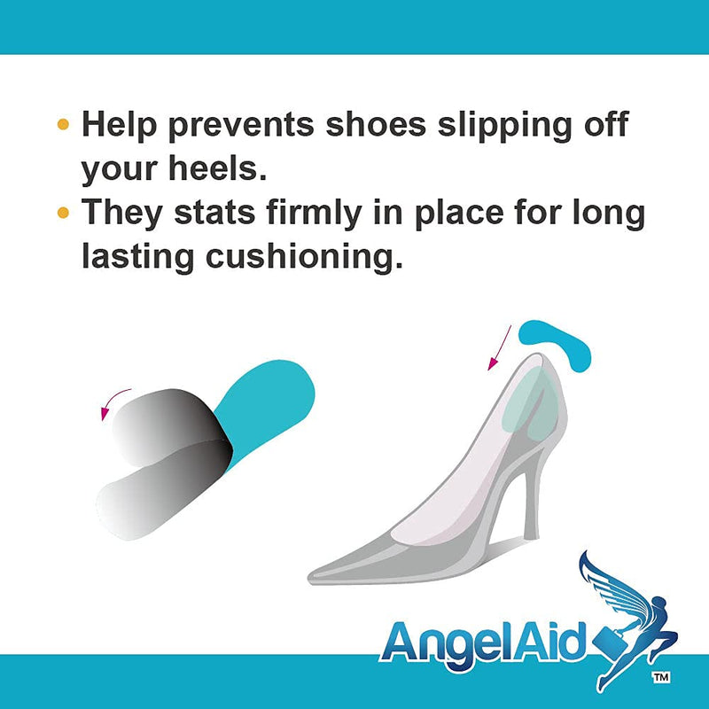 [Australia] - 4 Pairs Angelaid Comfy Foam Heel Liners, Self-Adhesive Cushion to Protect Heels 