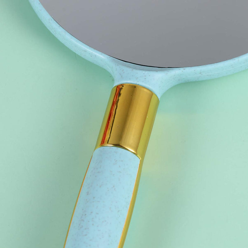 [Australia] - Minkissy Hand Mirror, Round Handheld Mirror with Handle Vintage Makeup Mirror Cosmetic Supplies (Green) Green 