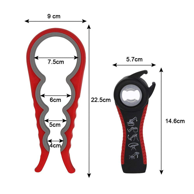 [Australia] - CODIRATO 3 Packs Jar Opener Rubber Bottle Opener with Silicone Jar Gripper Lid Opener for Kitchen Low Hand Arthritis Elderly Women 