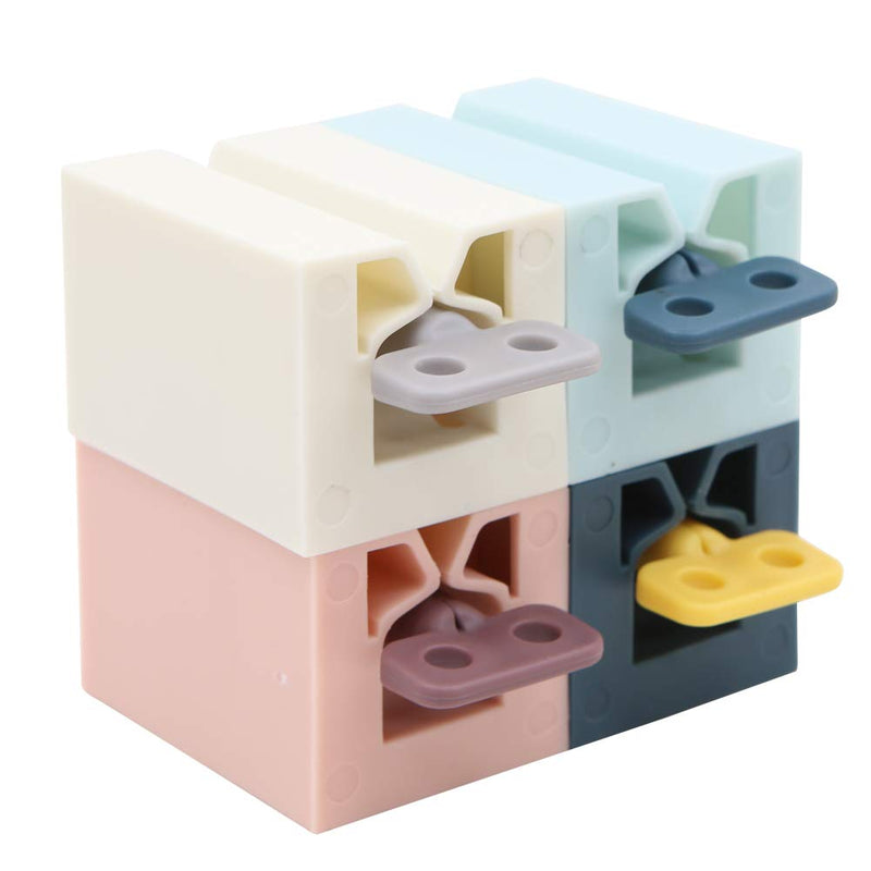 [Australia] - Wudong 4 Pcs Rolling Tube Toothpaste Squeezer, Toothpaste Dispenser Toothpaste Seat Holder Tube Squeezer for Toothpaste Mustard Ketchup Cosmetic Oil Cream 
