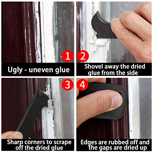 [Australia] - King&Charles Caulking Tool, Caulk Remover& Glass Glue Angle Scraper, 3 in 1 Silicone Caulking Tool Kit - Caulk Removal Tool 