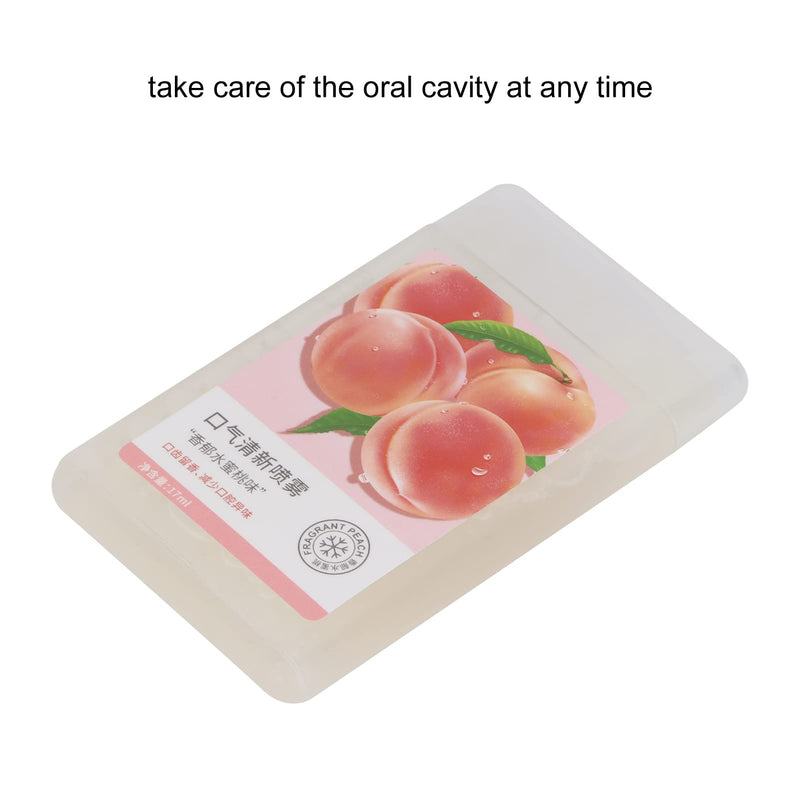 [Australia] - Peach Oral Care Spray, High Fogging Breath Freshener Portable 24 Hour Oral Rinse Natural Breath Freshener 