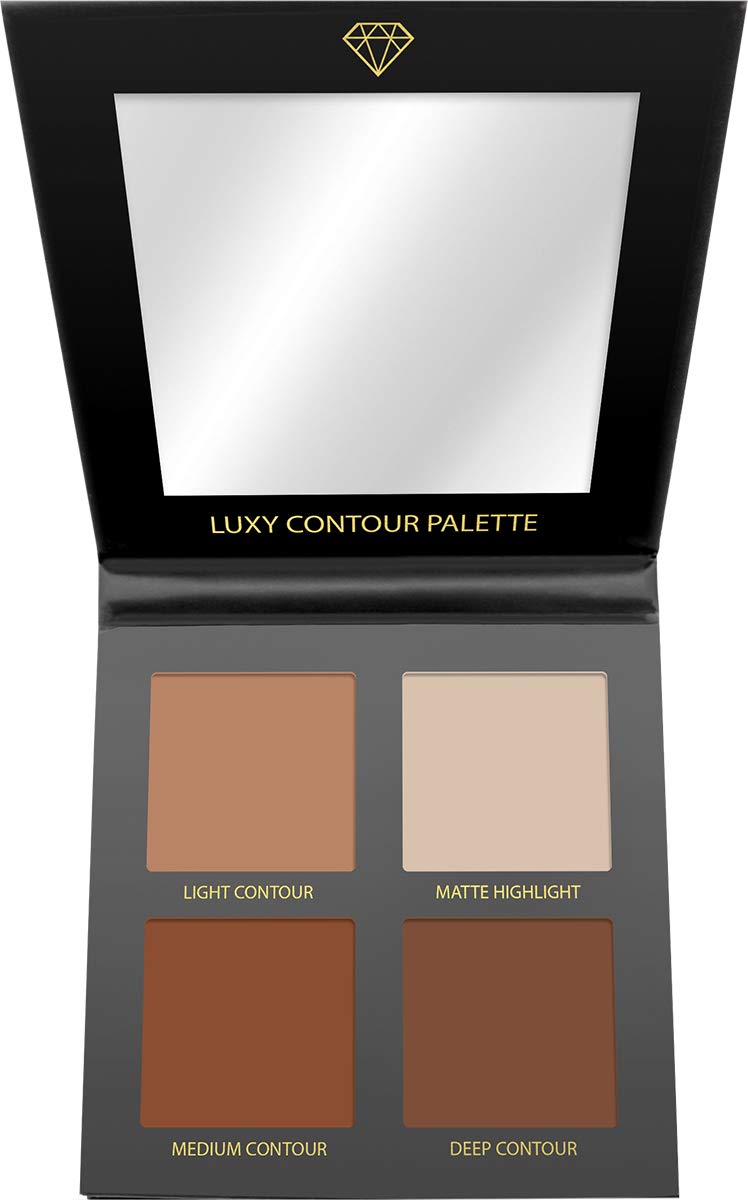 [Australia] - Contour Palette Powder Contour Kit - Contouring Makeup Palette With Mirror - 4 Highly Pigmented Matte Colors For Contouring And Highlighting - Vegan, Cruelty Free And Hypoallergenic 