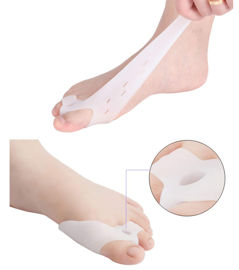 [Australia] - Gel Big Toe Bunion Guards and Protector, Gel Toe Separators,Bunion Pads, Bunion Corrector for Pain Relief from Crooked Toes, Pressure, and Hallux Bunions （4 Pairs） 