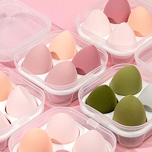 [Australia] - ChuW 4-Grid Makeup Sponge Storage Box for Blender Beauty Foundation Blending Sponge Transparent Receiving Box Case New 