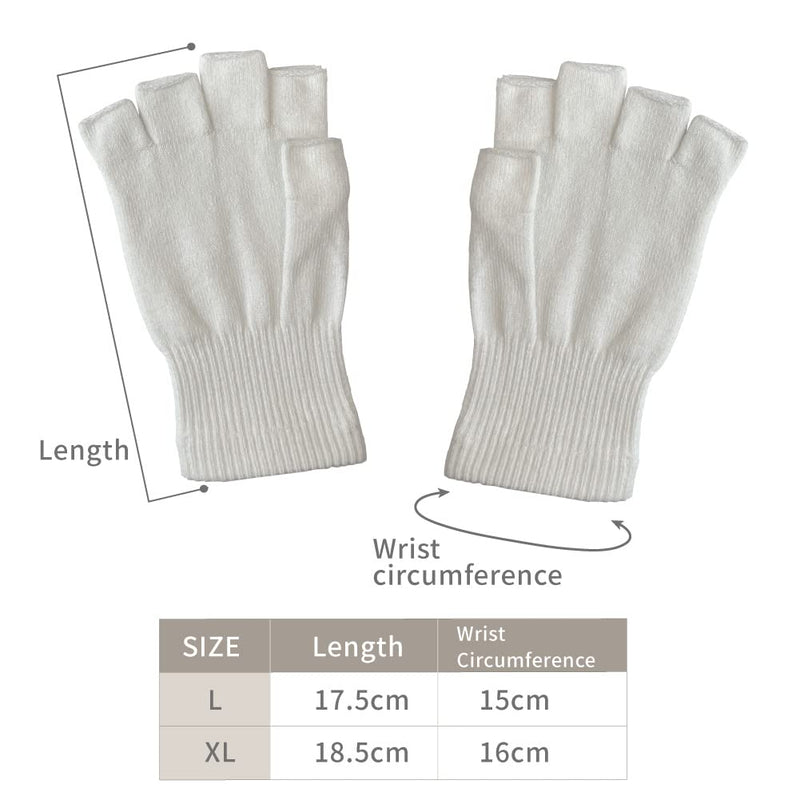 [Australia] - Edenswear Zinc-Infused Fingerless Gloves for Women and Men with Eczema - Wet Wrap Therapy (XL) XL 