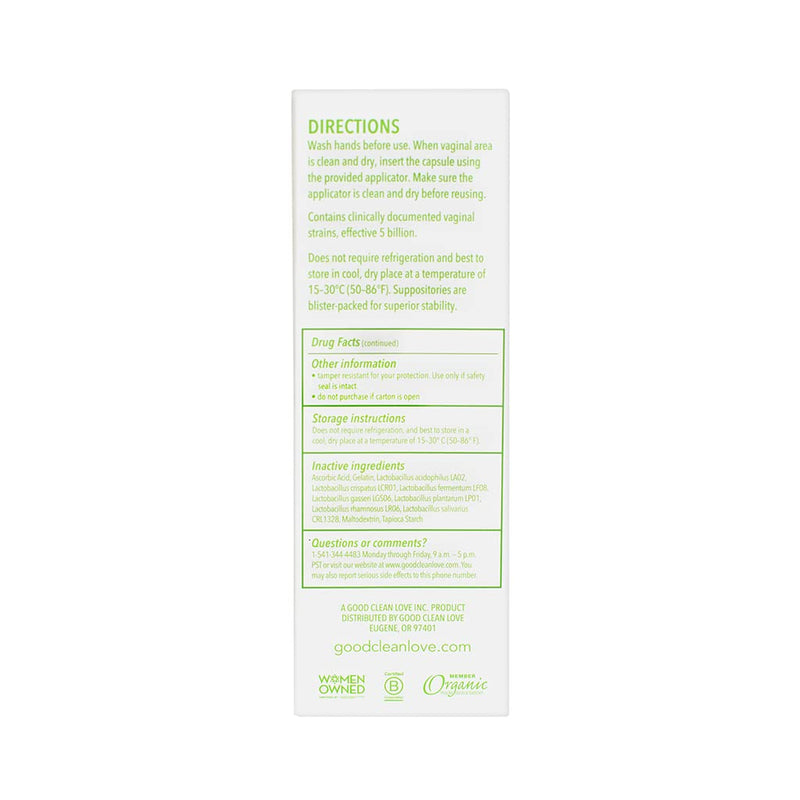 [Australia] - Good Clean Love BiopHresh Vaginal Homeopathic Suppository, Bacterial Vaginosis Treatment for Women, Relieves Itching & Irritation, Promotes Urinary Tract Health, 10 Capsules 