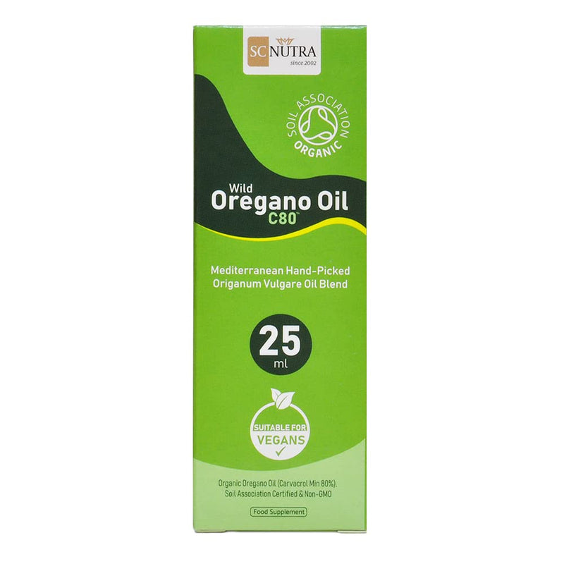 [Australia] - Oregano Oil 25ml - UK Soil Association Certified Organic Wild Oregano Oil C80 - High Strength 80% Carvacrol - Origanum Vulgare Oil - SC Nutra (Sweet Cures) 