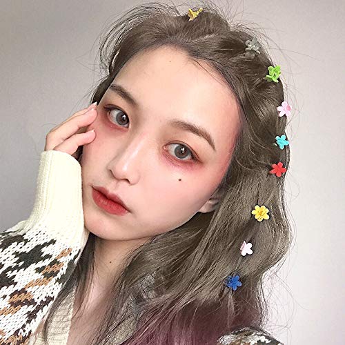 [Australia] - 30 Pieces Mini Hair Claws, Colorful Hair Clips Flower Hair Pins Plastic Hair Barrettes, Fashion Hair Accessories for Toddlers Baby Girls Kids and Women 