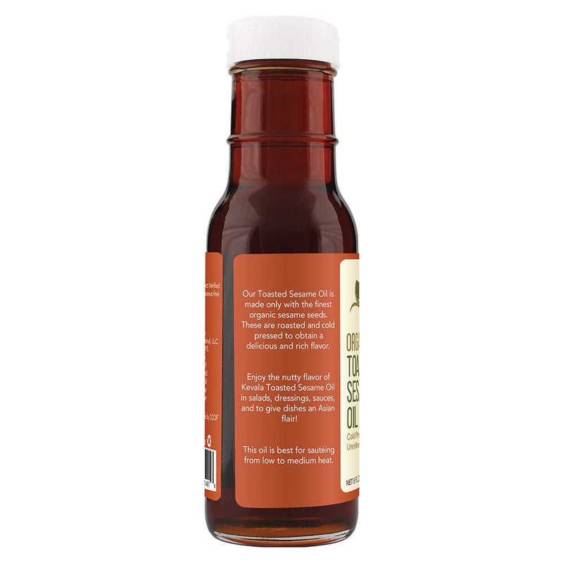 [Australia] - Kevala Organic Toasted Sesame Oil, 8 Ounce (Toasted Sesame oil, Organic, 8oz) 