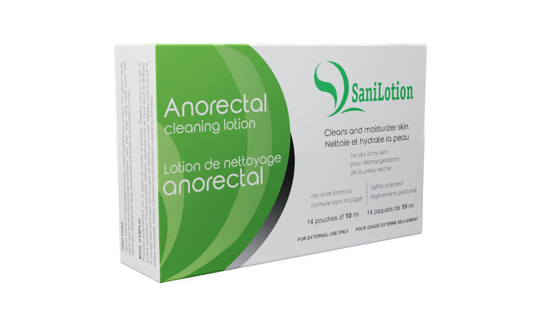 [Australia] - SANILOTION Hygienic Cleansing Lotion, Cleans, Moisturizes, and Hydrates Anorectal Area, 14 count - 10ml each 