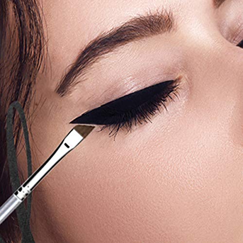 [Australia] - Vertex Beauty Angled Eyeliner Brush Slanted Small - Thin Winged Liner For Clean Lines | Apply Smooth Liquid Gel Liner For A Fine Wing | Application Of Flat Angle Edges Allows Precision Control To Achieve Sexy Cat Eyes 