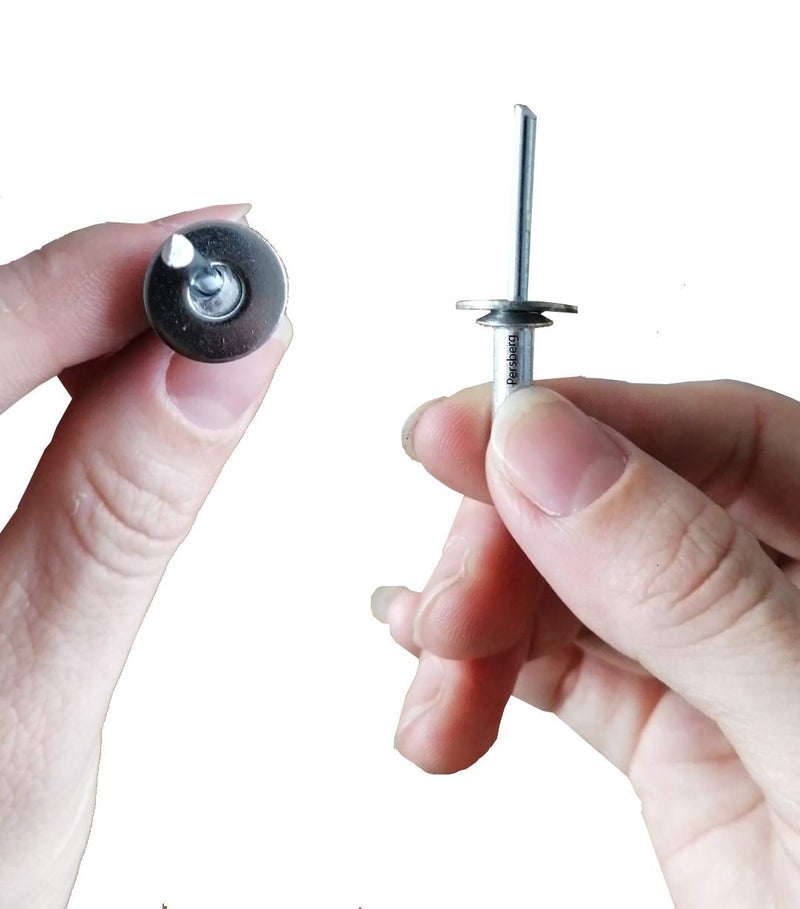 [Australia] - Persberg 50pcs 3/16" Rivets + 25pcs Back-Up Pop Washers, Choose Size, Aluminum Blind Rivets 3/16" x 3/4" 