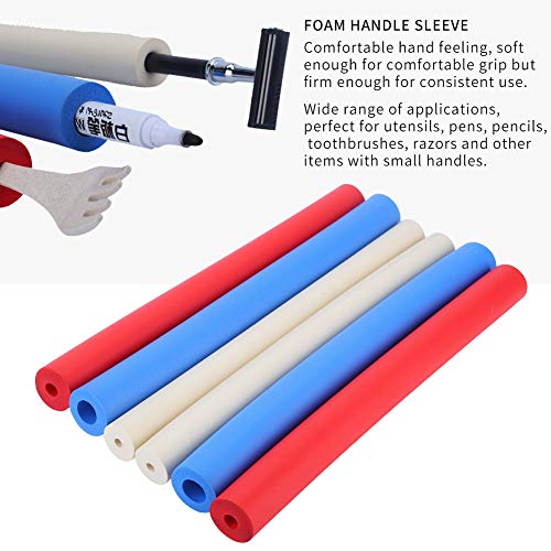 [Australia] - Foam Grip Tubing, 6pcs Padding Grips for Toothbrush Pens, Non-Slip Foam Utensil Handles Sleeve Cover, Arthritis Cutlery Gripping Tool for Disabled Elderly 