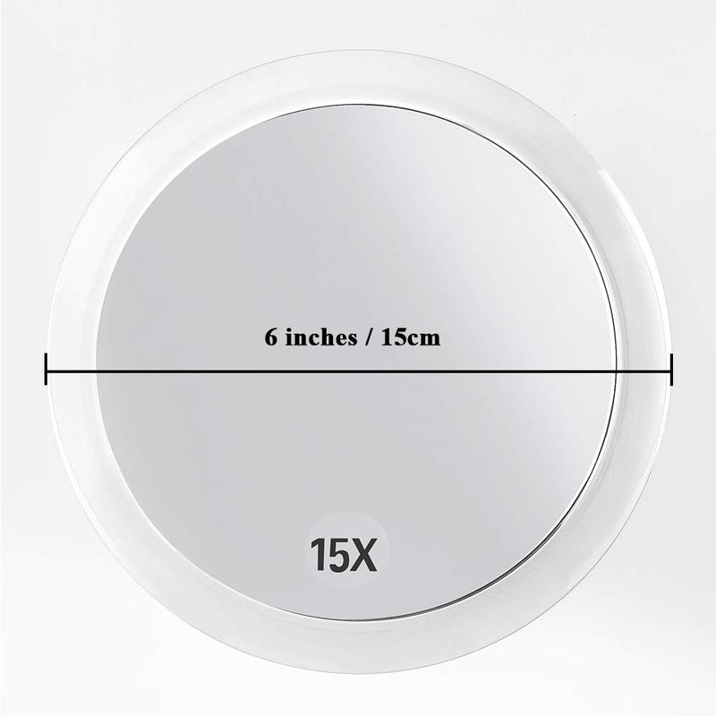 [Australia] - 15X Magnifying Mirror - with 3 Mounting Suction Cups - Used for Precise Makeup - Eyebrows/Tweezing - Blackhead/Blemish Removal - Bathroom/Travel Makeup Mirror - 6 Inch Round (Rose Gold) 15X Magnified 