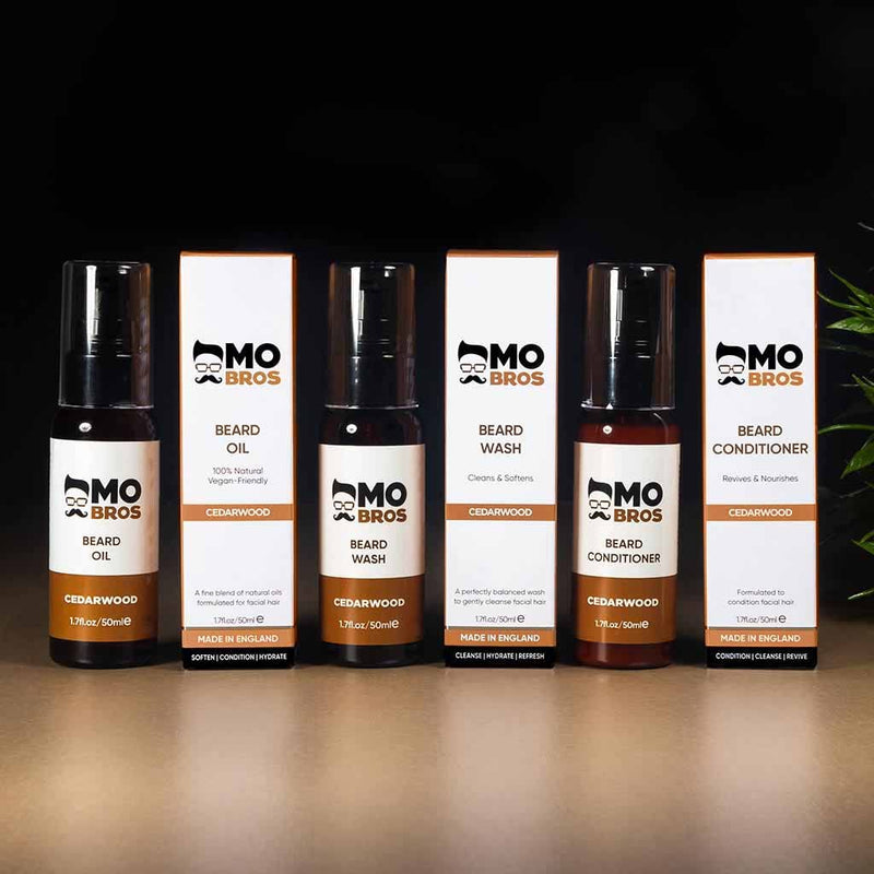 [Australia] - Beard Wash, Conditioner & Oil Pack | Cleanse | Soften Beards | Moisturise | 50ml (Cedarwood) Cedarwood 