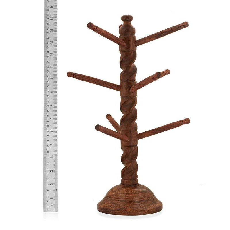 [Australia] - Indian Crafts Idea Decor Sheesham Wood Bangles Stand,Bangle Hanger,wood handers,9 Rod Bracelet Stand, Jewelry Display Stand Tower for Necklace, Bangle Storage Organizer,Bangle bracelet display stand 