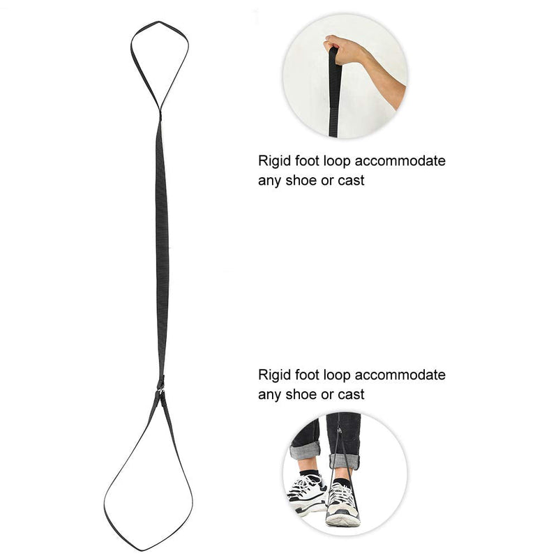 [Australia] - Nylon Leg Lifter Strap with Foot Strip, Foot Loop & Hand Grip for Adult, Long Band Mobility Aids for Disability Elderly, Hip Replacement & Wheelchair 
