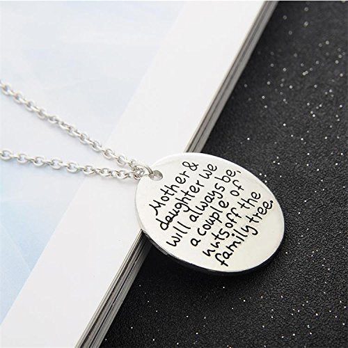 [Australia] - MagicW Gift for Mom Mom and Daughter We Will Always be Family Tree Pendant Necklace Love Mom Charm Necklace from Daughter 