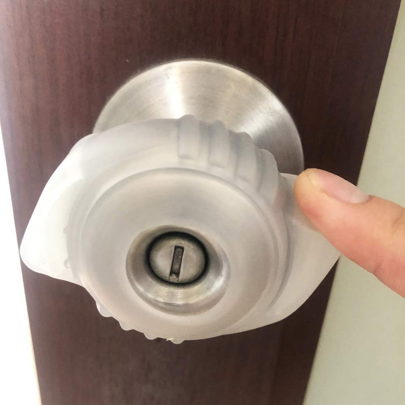 [Australia] - Doorknob Grips, Door Knob Cover, Open Doors Easily Standers Great Grips with Glow Inserts Sleep Aids, Silicone Doorknob Bumper Grips, Childproof Door Handle Safety Covers (2 Pack) 