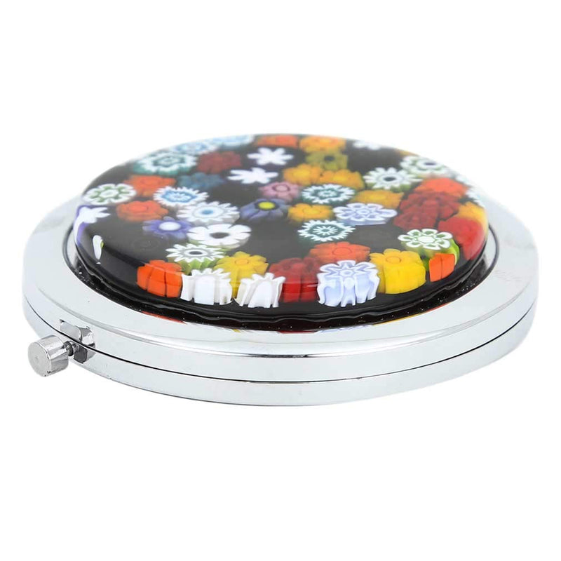 [Australia] - GlassOfVenice Murano Glass Millefiori Folding Compact Mirror - Multicolor 