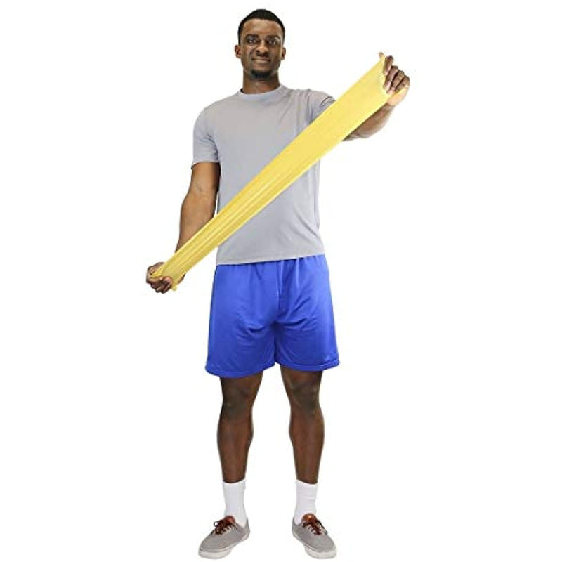 [Australia] - Fabrication Fabrication CanDo Exercise Band, 5-Foot Singles, 30-Piece Dispenser Tan 30 Count 