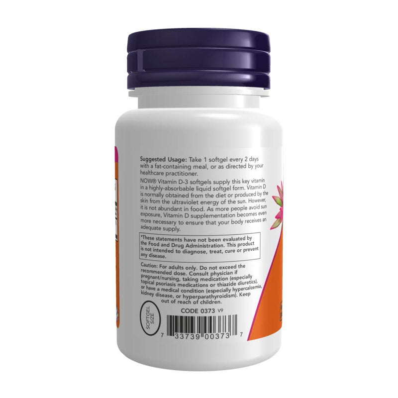 [Australia] - Now Foods Vitamin D3 5,000 IU, 240 softgels (Pack of 2) 