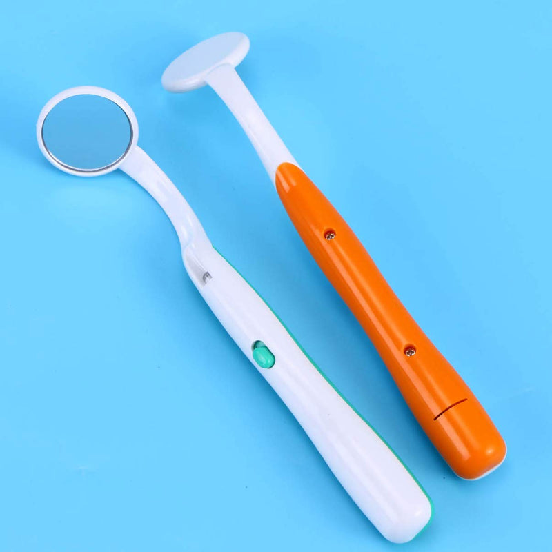 [Australia] - EXCEART Dental Mirror LED Lighted Mirror Teeth Inspection Mirror Anti Fog Curve Angle Dentist Oral Care Tool 