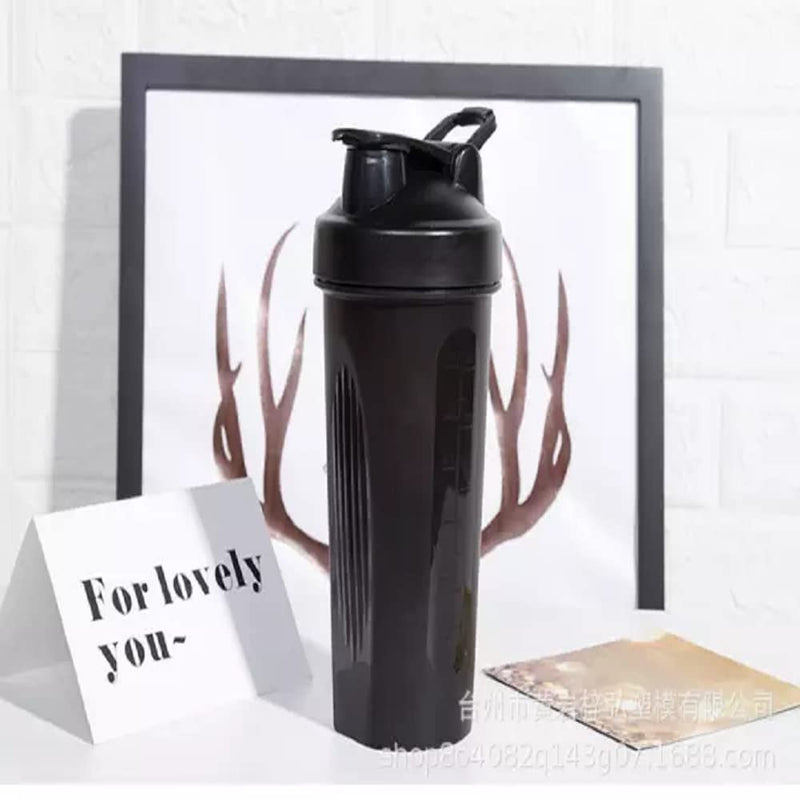 [Australia] - Missions Protein shaker bottle- 24oz Smoothie Bottle for sports supplements shakes- Good materials, Leak Proof 600ml Gym Shaker for Protein Shakes with Shaker Ball (black) Black 