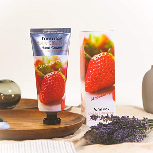 [Australia] - SoltreeBundle 2pcs Set Visible Difference Hand Cream 100ml / 3.52oz, with SoltreeBundle Natural Hemp Paper 50pcs -Korean Beauty Skincare Best (Strawberry & Collagen) Strawberry & Collagen 