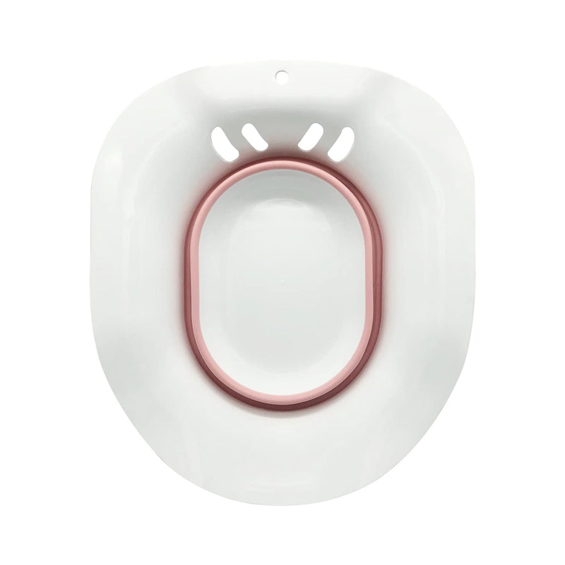 [Australia] - Funmi Foldable Sitz Bath for Toilet & Bidet for Use Over Toilet - Yoni Steam Seat Fits Universal Toilets and Commode - Collapsible Sitz Bath - Pink 
