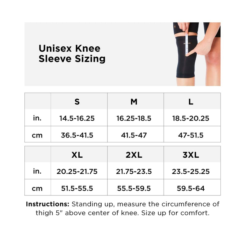 [Australia] - Tommie Copper Unisex Core Compression Infrared Knee Sleeve - Black, Large 
